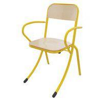 Fauteuil Trévise AST accotoirs tube - jaune - Image principale