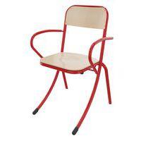 Fauteuil Trévise AST accotoirs tube - bleu - Image 4