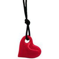 Collier à mastiquer cœur rouge - Image principale