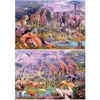 Lot de 2 puzzles 100 pièces - Animaux Sauvages - Image 2