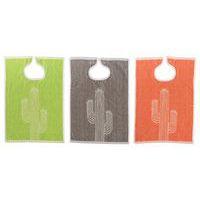 Lot 12 bavoirs Cactus fermeture pression 35X45 cm 3 coloris  - Manutan Expert - Image principale