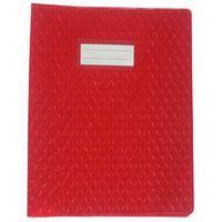 Protège-cahier plastique 17x22 cm épaisseur 12/100e - Rouge - Image principale