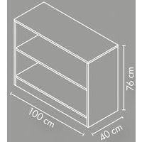 Meuble droit 1 étagère bouleau - Image 2