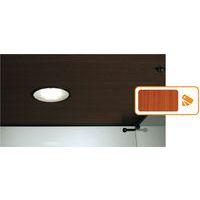 Vitrine Easy E5 - Avec armoire basse et éclairage socle Merisier - Image 2