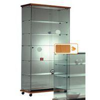 Vitrine Easy E6 avec éclairage socle Hêtre - Image principale
