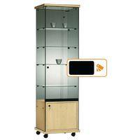 Vitrine Easy E5 - Avec armoire basse et éclairage socle Noir - Image principale