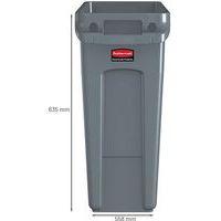 Collecteur Slim Jim® avec conduits d'aération 60 L gris - Rubbermaid - Image 3