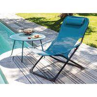 Table basse Rio Ø 70 cm, châssis bleu/plateau bleu - Image 2