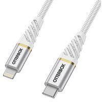 Câble Premium tressé et renforcé USB-C à Lightning 1m blanc - Image 2