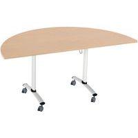 Table demi-lune plateau mélaminé pivotant Axe - Manutan Expert - Image 3