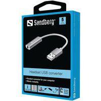 Adapateur Mini Jack vers USB pour micro casque - Sandberg - Image 2