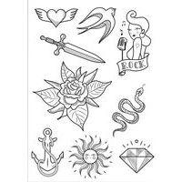 Tatoos à colorier 1 feuille A5 Rock - Image 2