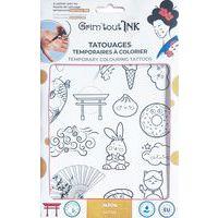 Tatoos à colorier 1 feuille A5 Kawai - Image principale