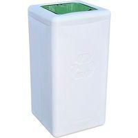 Poubelle circulaire BrickBin 65L Déchets organiques Blanc/ve - Image principale