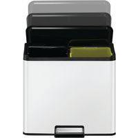 Poubelle à pédale Essential Recycler Step Bin 15+15 L blanc - Image 4