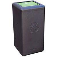 Poubelle circulaire BrickBin 65L Déchets organiques Noir/ver - Image principale