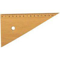 Equerre 60° en bois naturel 16 cm graduation 18,5 cm - Image principale