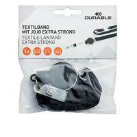 Lacet textile avec enrouleur pour badge - noir - Image 2