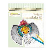 Bloc 36 mandalas 3D animaux sauvage à colorier - Image principale