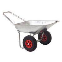Brouette combi-twin cuve galvanisée 85 L/150 kg - Roues pneumatiques - Image principale