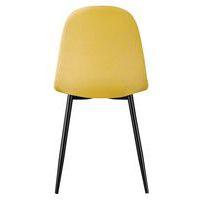 Lot de  2 Chaises Must pied Noir assise tissu polyester Safran - Image 3