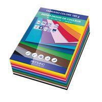 Paquet 240 feuilles papier dessin 21x29.7 cm Fabriano Colore 185g 12 couleurs assorties - Image principale