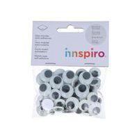 Lot de 100 yeux mobiles fluorescents autoadhésifs  8,15 et 18mm - Image principale