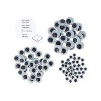 Lot de 100 yeux mobiles fluorescents autoadhésifs  8,15 et 18mm - Image 3