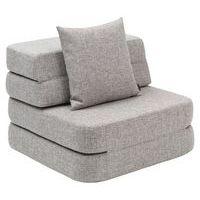 Klip Klap fauteuil convertible 1 coussin gris clair-KlipKlap - Image principale