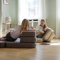Klip Klap fauteuil convertible soft 1 coussin brun/sable-KlipKlap - Image 4