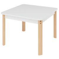 Table Ergo carrée T0 - blanc/hêtre - Image principale