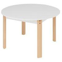 Table Ergo ronde T0 - blanc/hêtre - Image principale