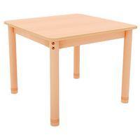 Table Classik carrée réglable T0 à T3 - piètement bois hêtre - Image principale