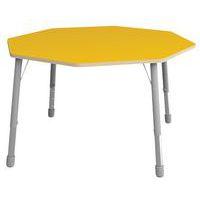 Table Eko octogonale ø 146 cm réglable T3 à T6 - jaune - Image principale