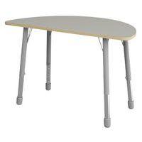 Table Eko demi-ronde ø 138 x 69 cm réglable T1 à T3 - gris - Image principale