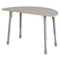 Table Eko demi-ronde ø 138 x 69 cm réglable T3 à T6 - gris - Image principale