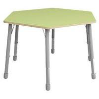 Table Eko hexagonale ø 140 cm réglable T3 à T6 - vert clair - Image principale