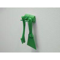 Lot de 5 Support mural hygiénique - Double crochet - 8,3cm - Vert - Image 2