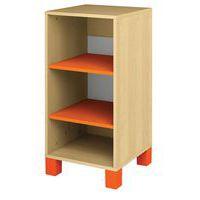 Caisson 2 étagères Confetti avec pieds - bouleau/orange - Image principale