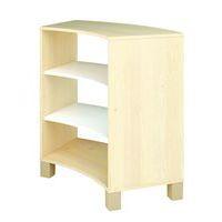 Meuble incurvé Confetti avec pieds 2 étagères bouleau/blanc - Image principale