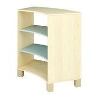 Meuble incurvé Confetti avec pieds 2 étagères bouleau/gris - Image principale