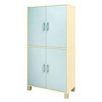 Bibliothèque haute Confetti avec pieds - 4 portes pleines - Image principale