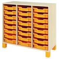 Meuble droit Confetti avec pieds et 24 bacs - Image principale