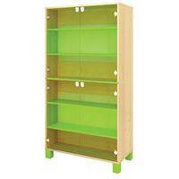 Bibliothèque Confetti avec pieds - étagères et 4 portes en verre - Image 3