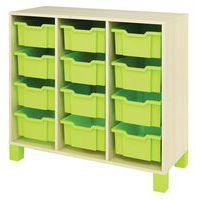 Meuble droit Confetti avec pieds et 12 bacs - Image 2