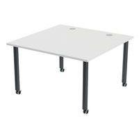 Table de réunion Tubo à roulettes 120 x 120 cm - Image 3