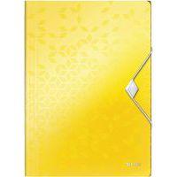 Lot de 10 Chemise 3 rabats en polypropylène Leitz Wow jaune - Image principale