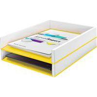 Lot de 4 Corbeille à courrier Dual  - jaune - Leitz - Image 2