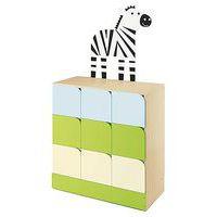 Meuble 9 cases avec portes - zèbre - Image principale