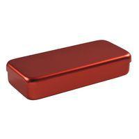 Boite aluminium 21 x 10 x 3 cm rouge - Image principale
